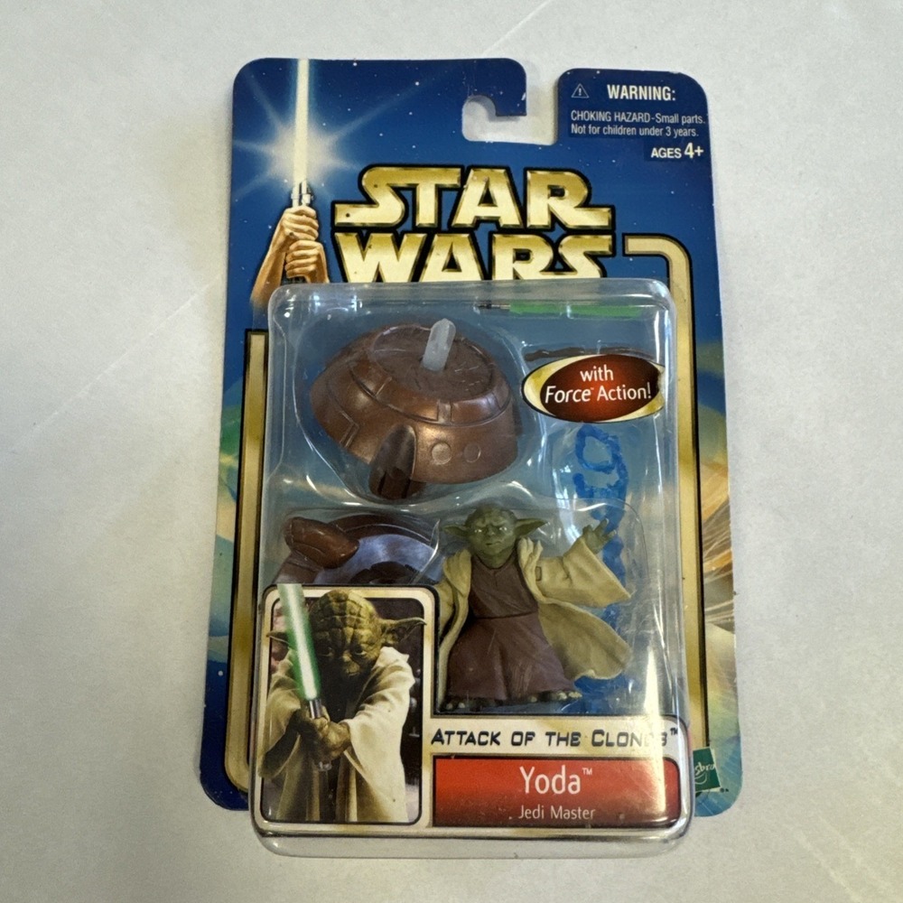 Lot of 4 Star Wars 2002 Action Figures Attack of the Clones Yoda Palpatine Vtg - Picture 7 of 10